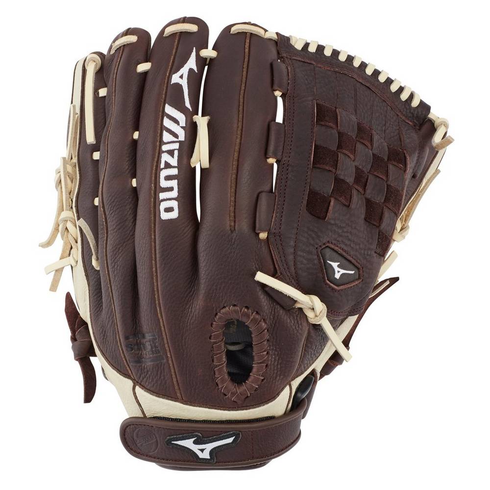 Luva Mizuno Softball Frachise Series Fastpitch 13" - Mulher - Cafes/Prateadas - RBSTD6543